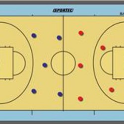 Magnetisch Coachbord Basketbal 46x30cm